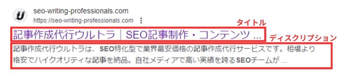 タイトルとディスクリプションの違い